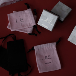 MS. MARBLE серьга-пусет Symbol filled heart серебро