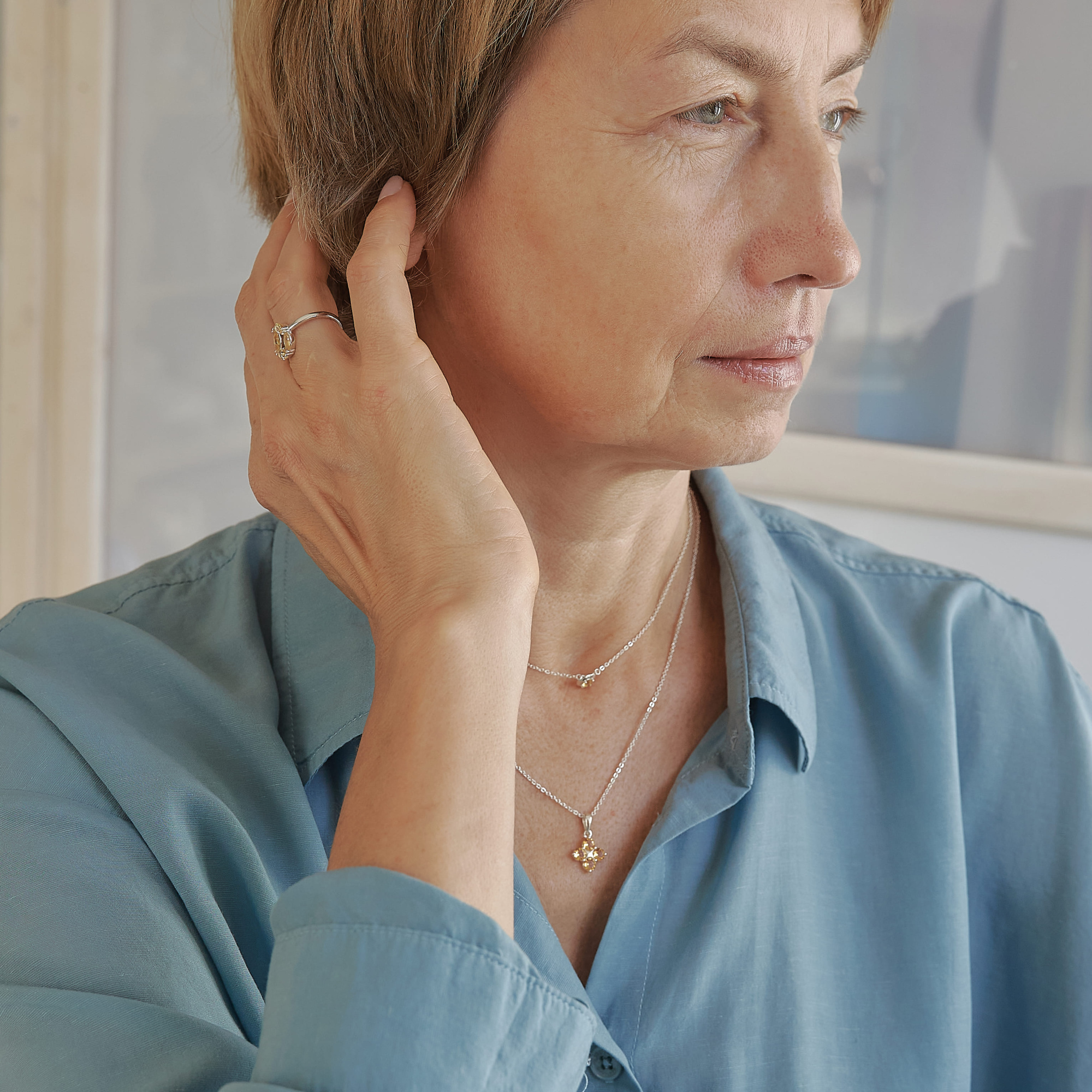 INFANTA Чокер Principessa Cerchio с цитрином в серебре