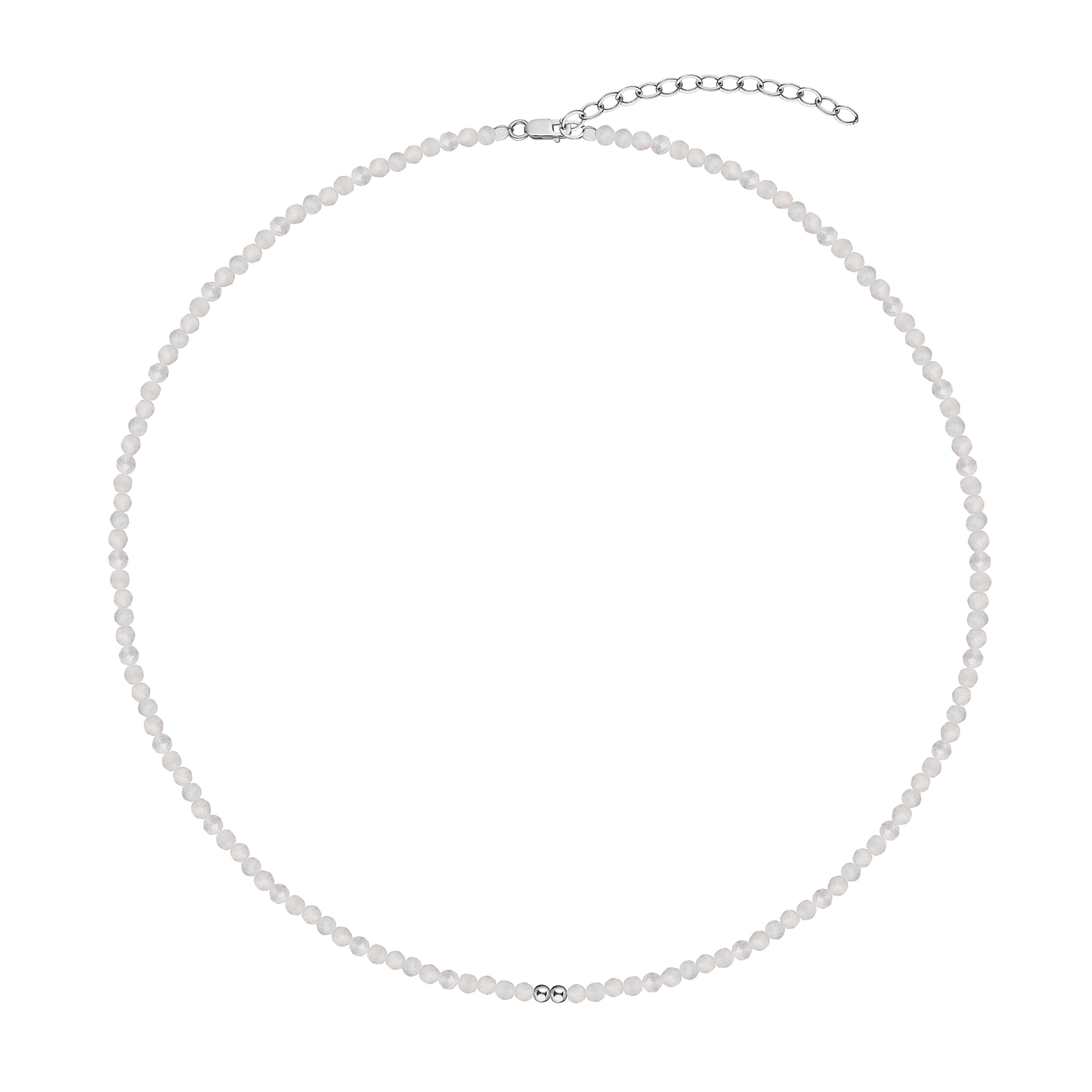 MS. MARBLE Чокер с лунным камнем серебро