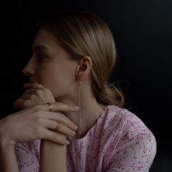 MS. MARBLE серьги Legacy long серебро