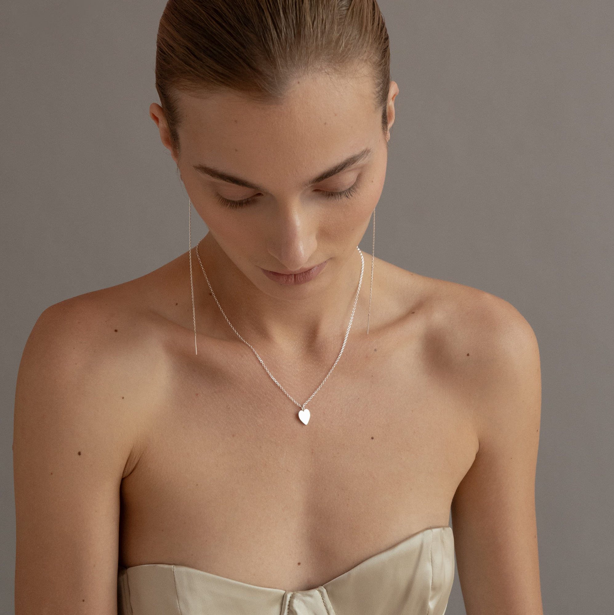 MS. MARBLE подвеска Third eye на цепочке серебро