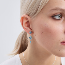 INFANTA Джекет для пусет Principessa Quadrifoglio e pera с топазами в серебре