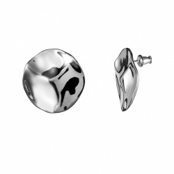 MS. MARBLE серьги Legacy рельефные серебро