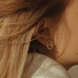 MS. MARBLE серьги-пусеты Meditation серебро