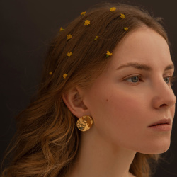 MS. MARBLE серьги Legacy рельефные позолота