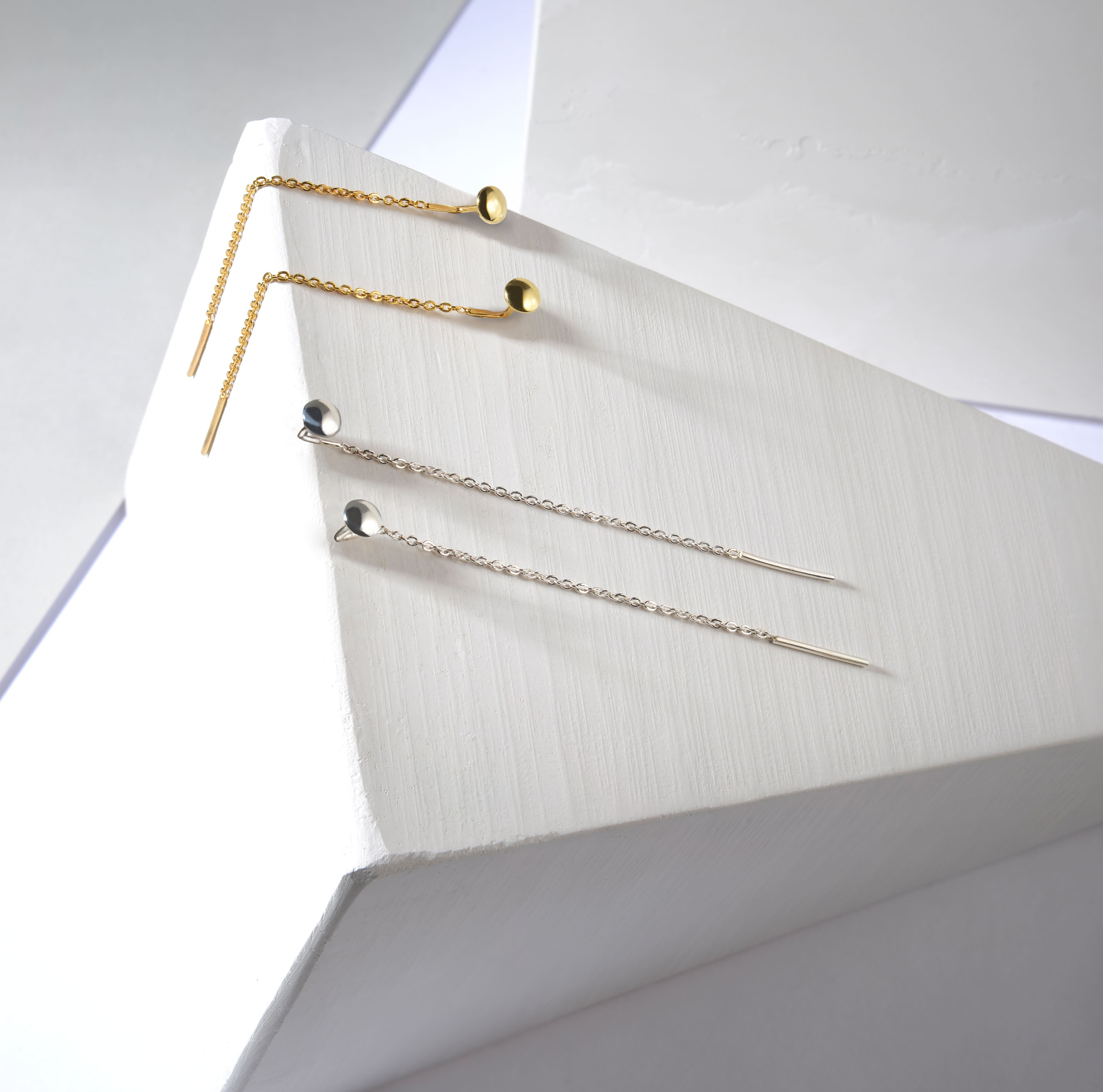 INFANTA Серьги-протяжки Lente 75 позолота