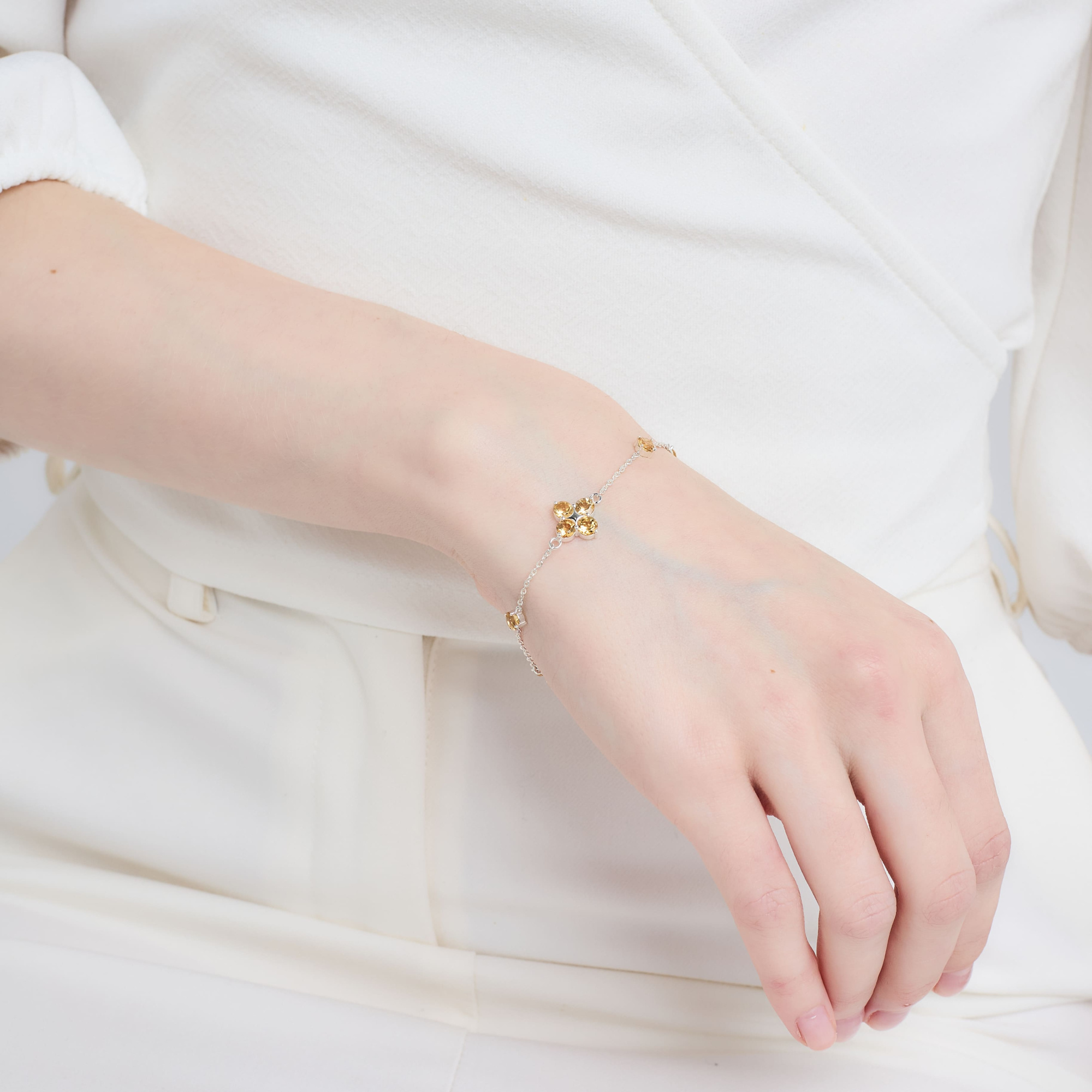 INFANTA Браслет Principessa Quadrifoglio с цитринами