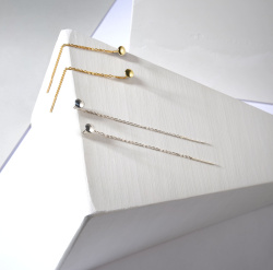 INFANTA Серьги-протяжки Lente 75 позолота