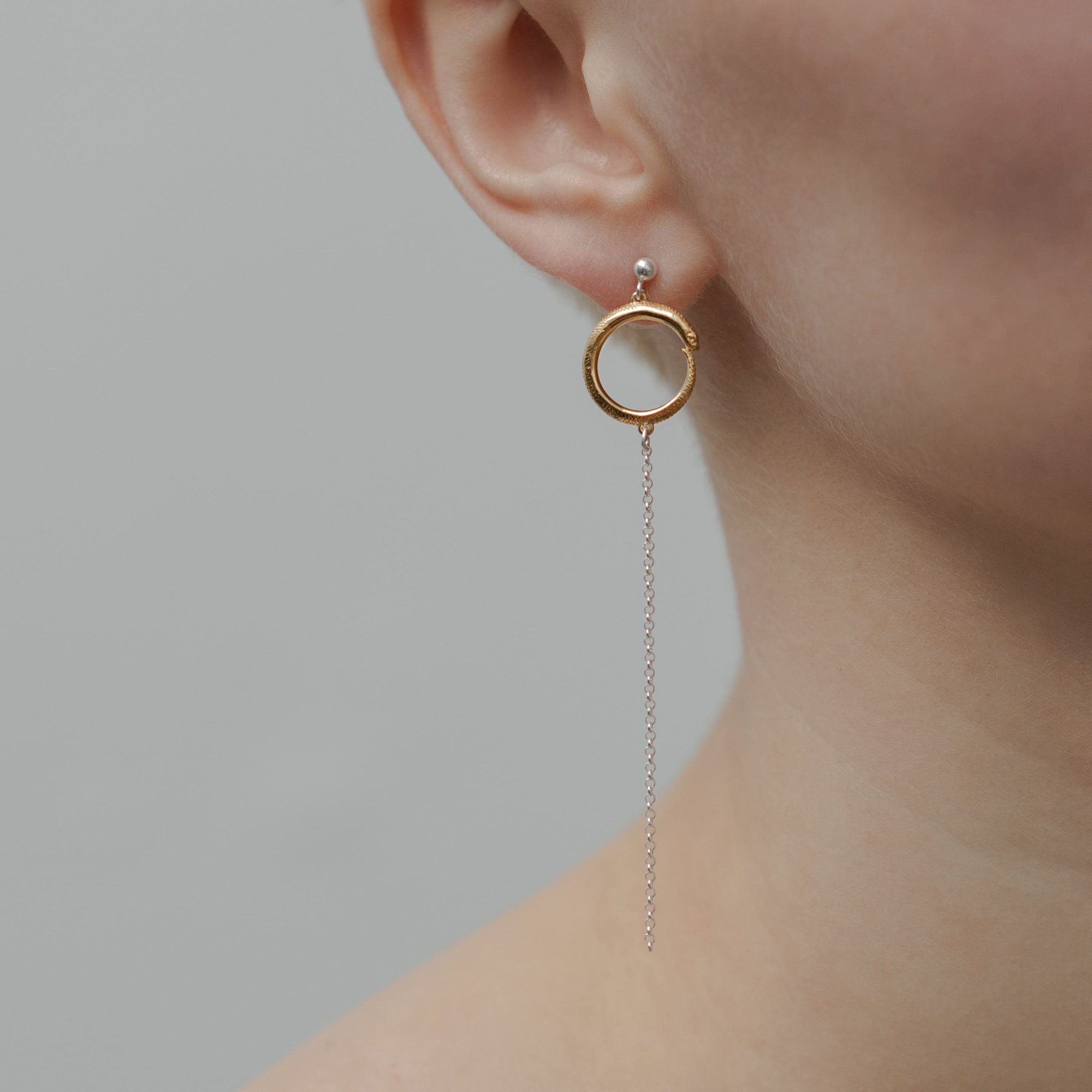 MS. MARBLE серьги Meditation long позолота