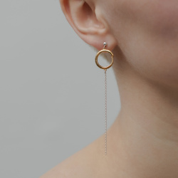 MS. MARBLE серьги Meditation long позолота