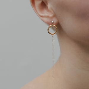 MS. MARBLE серьги Meditation long позолота