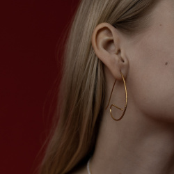 MS. MARBLE серьга Awakening позолота