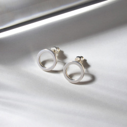 INFANTA Серьги гвоздики Base 8 серебро