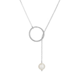 MS. MARBLE подвеска-галстук Soulmates с белым жемчугом