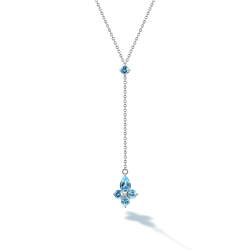 INFANTA Подвеска галстук Principessa Pera с топазами круг и груша в серебре