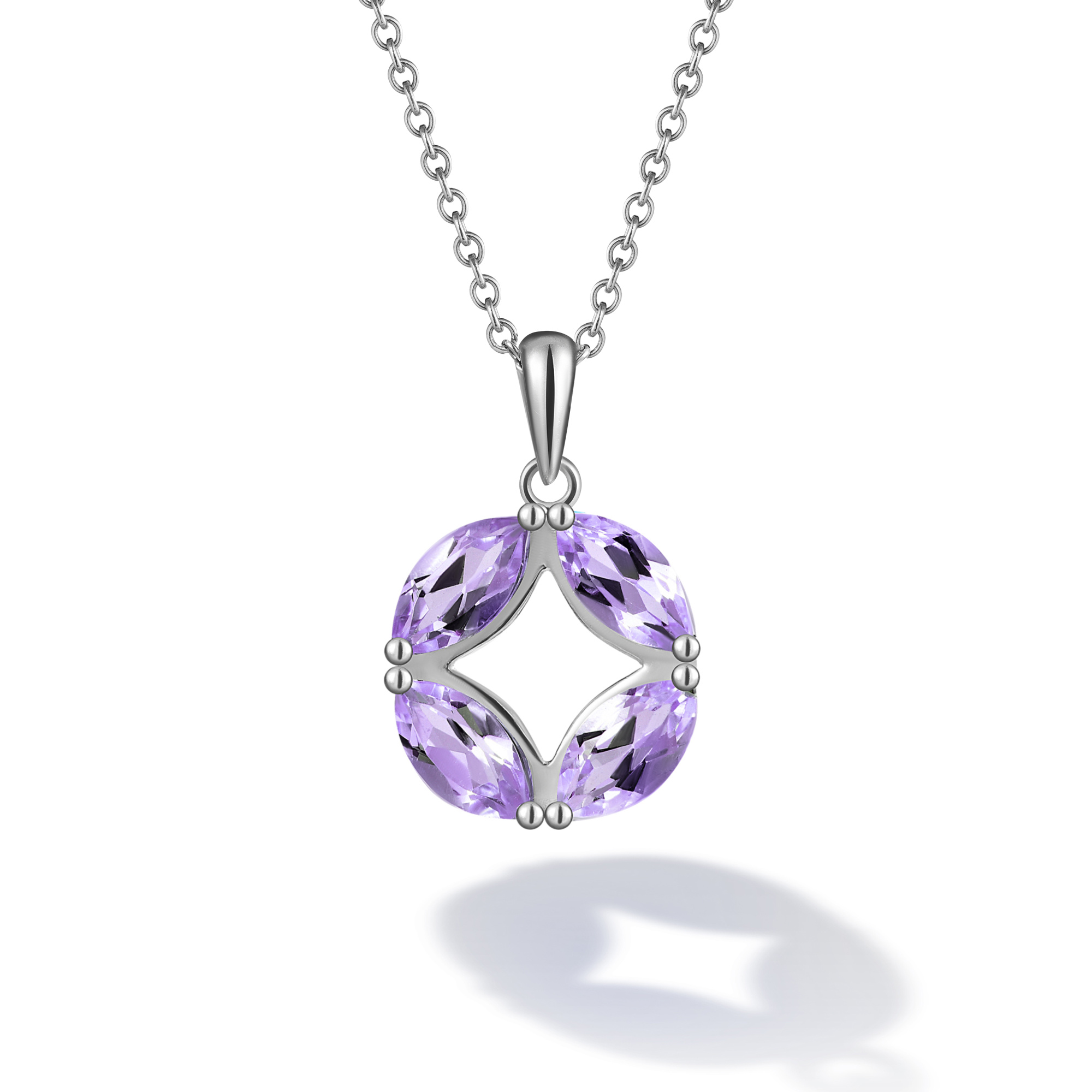 INFANTA Кулон Principessa Marchese Grande с аметистами в серебре