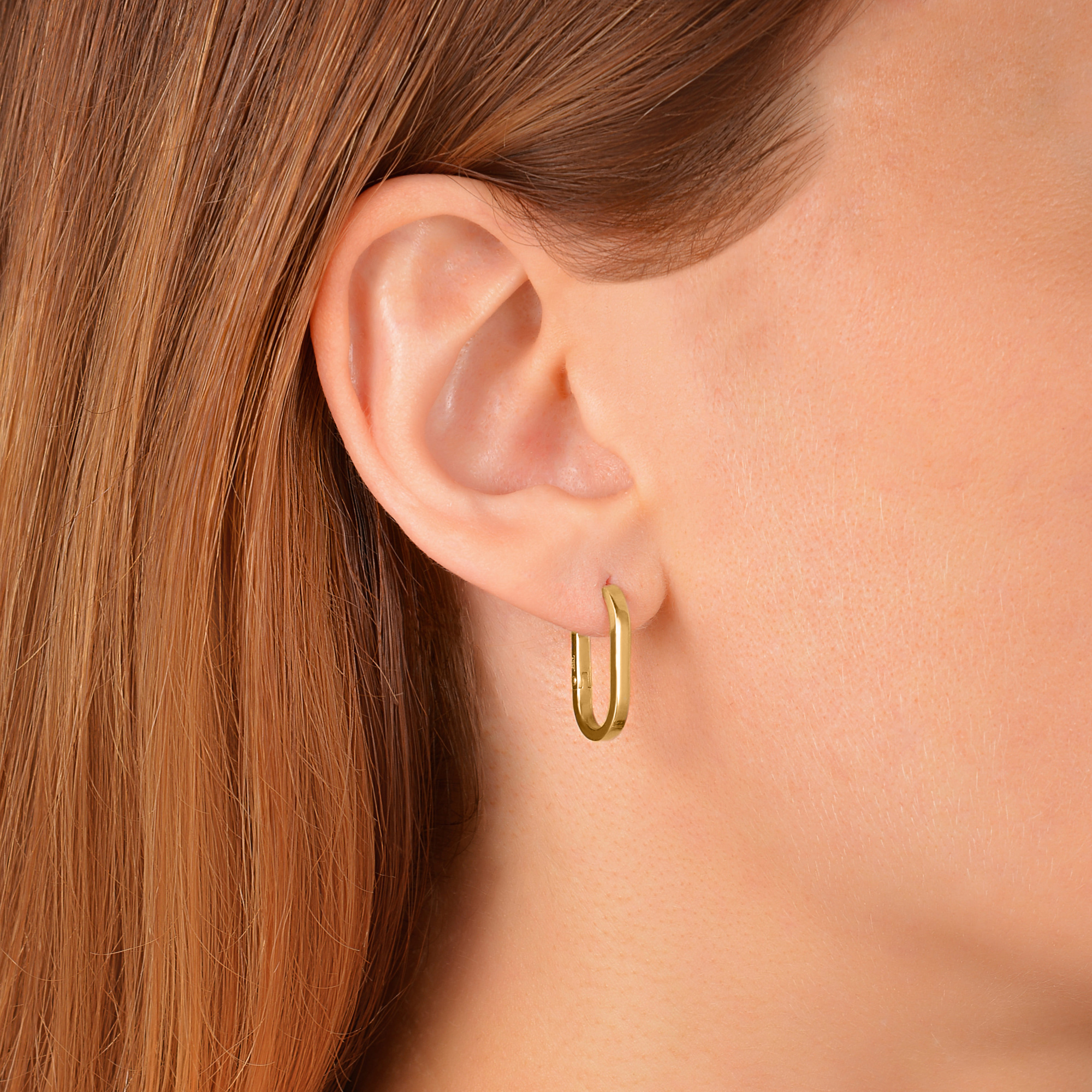 INFANTA Серьги овальные Base 8 на 16 позолота