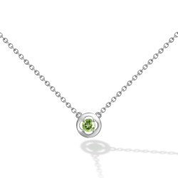 INFANTA Чокер Principessa Cerchio с хризолитом в серебре