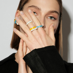 SHAMELESS Кольцо Swimming Pool круглое желтое