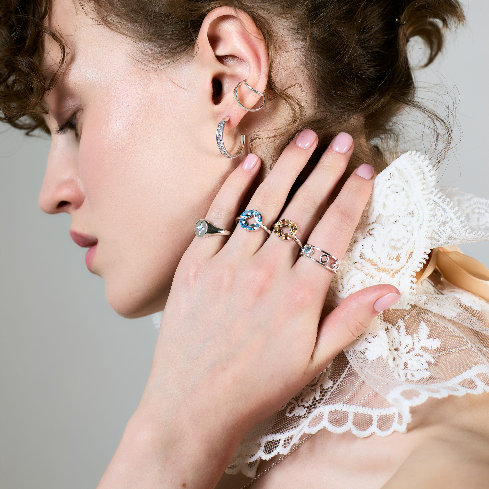 INFANTA Кольцо Principessa Marchesa с топазами в серебре