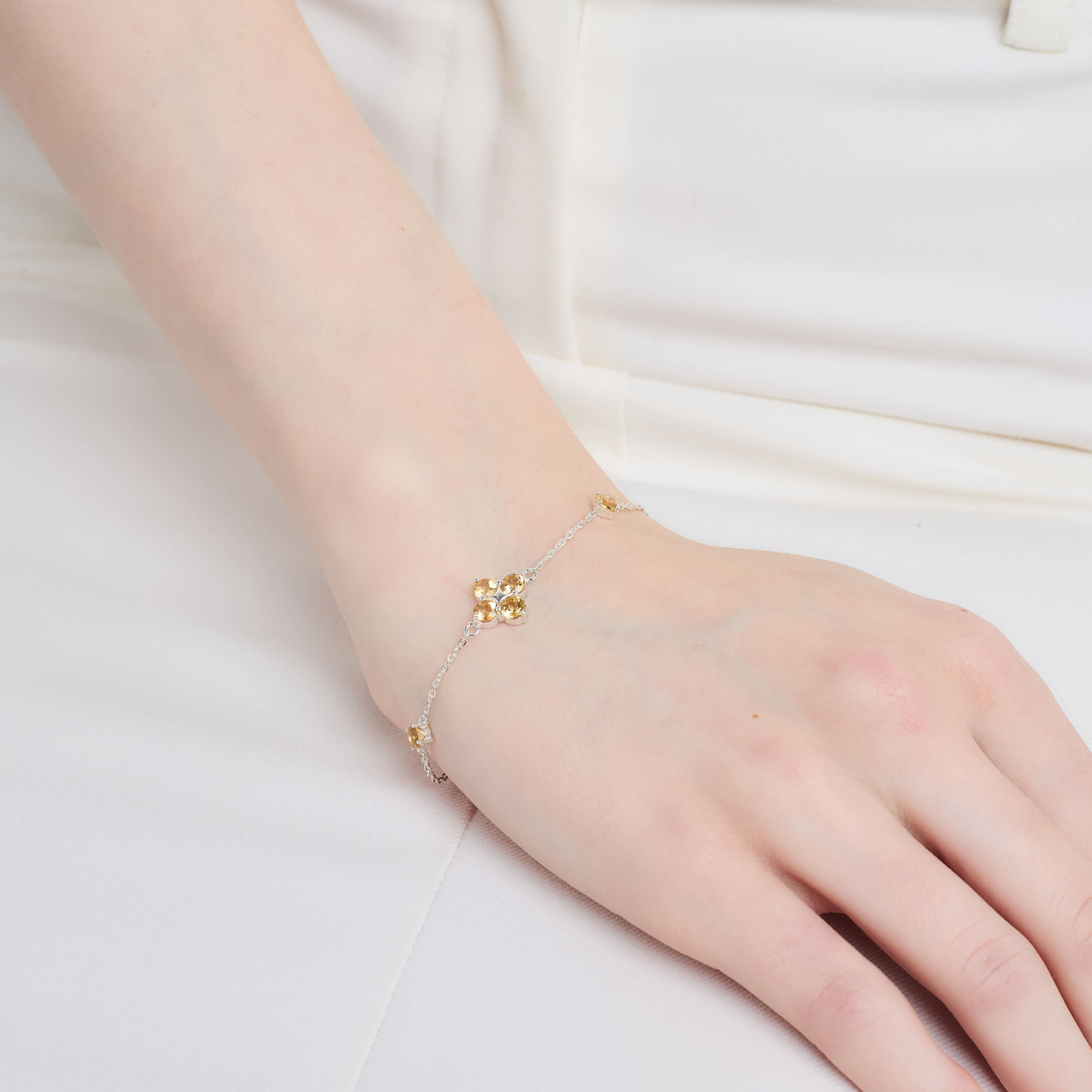 INFANTA Браслет Principessa Quadrifoglio с цитринами