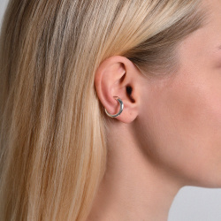 INFANTA Кафф Треугольник - Круг серебро