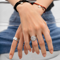 URBAN ISLAND браслет Red+Silver