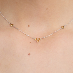 INFANTA Чокер Principessa Trifoglio piccolo с цитринами в серебре