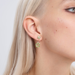 INFANTA Джекет для пусет малый Principessa для серег с хризолитами маркиз в серебре