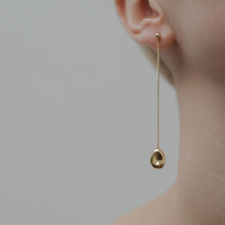 MS. MARBLE серьга Insight long позолота