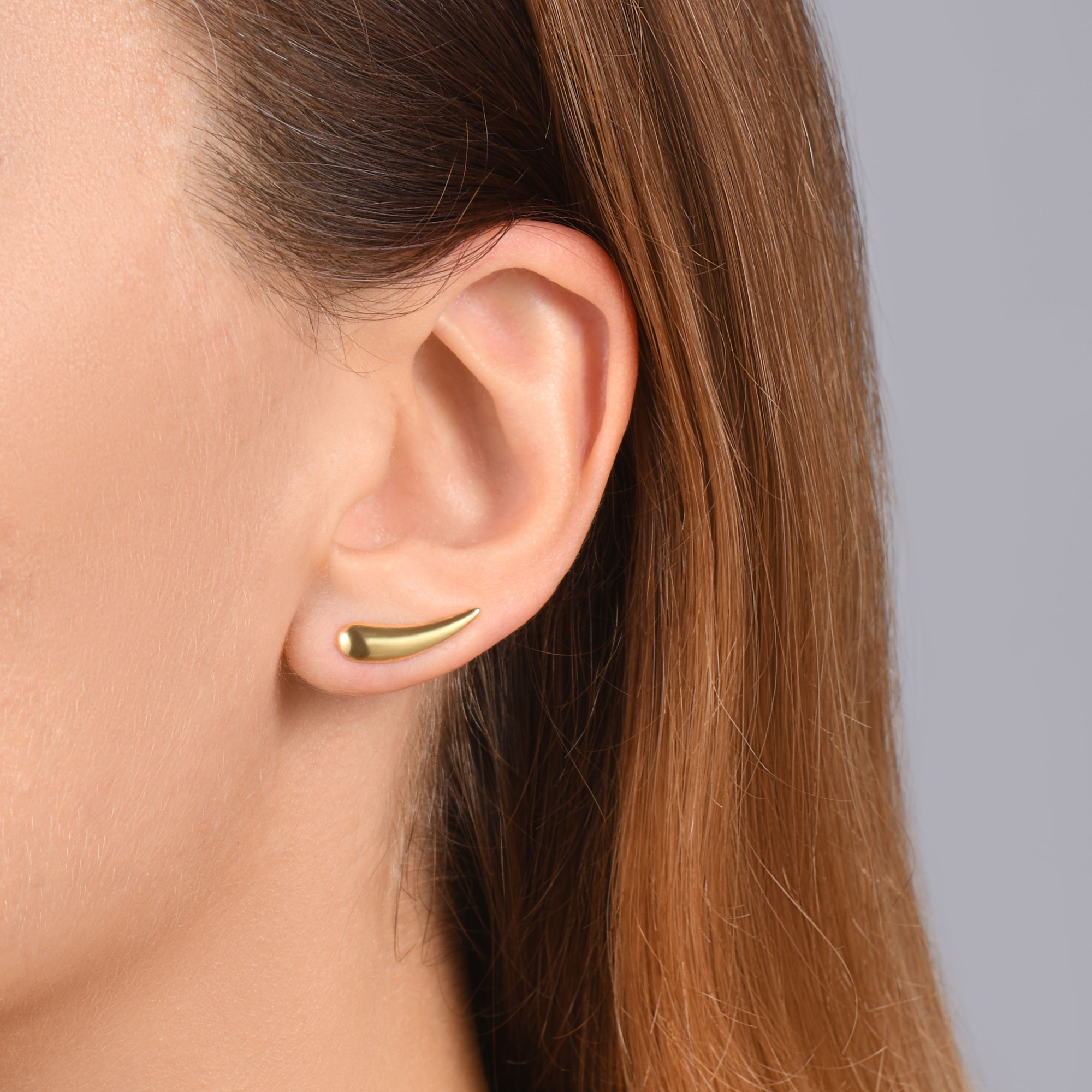 INFANTA Клаймбер Virgola grande на левое ухо позолота