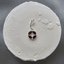 INFANTA Джекет для пусет малый Principessa для серег с гранатами маркиз в серебре