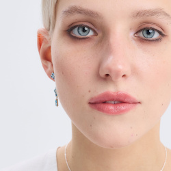 INFANTA Джекет для пусет Principessa Quadrifoglio e pera с топазами в серебре