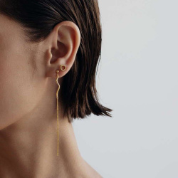 MS. MARBLE серьги Flow позолота