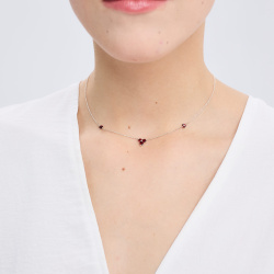 INFANTA Чокер Principessa Trifoglio piccolo с гранатами в серебре