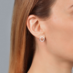 INFANTA Серьги гвоздики Base 8 серебро