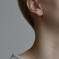 MS. MARBLE серьга-пусет Symbol open eye позолота