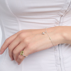 INFANTA Кольцо Principessa Marchesa с хризолитами в серебре