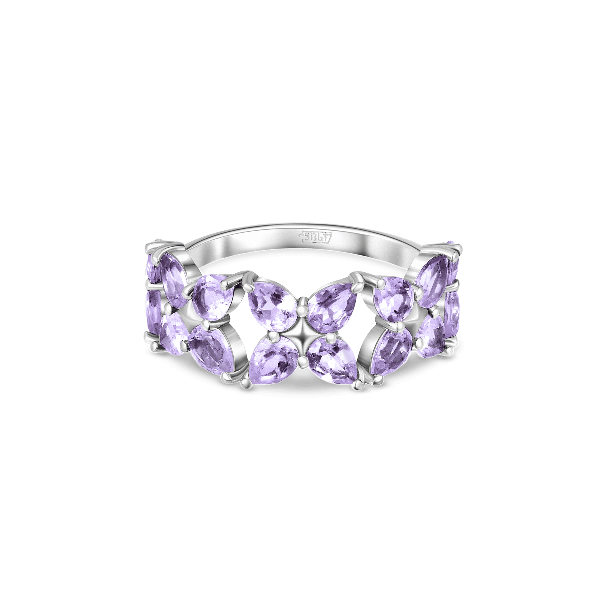 INFANTA Кольцо Principessa Lusso с россыпью аметистов