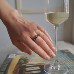 INFANTA Кольцо Principessa Lusso с россыпью гранатов