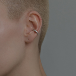 MS. MARBLE серьга-кафф Movement серебро большой