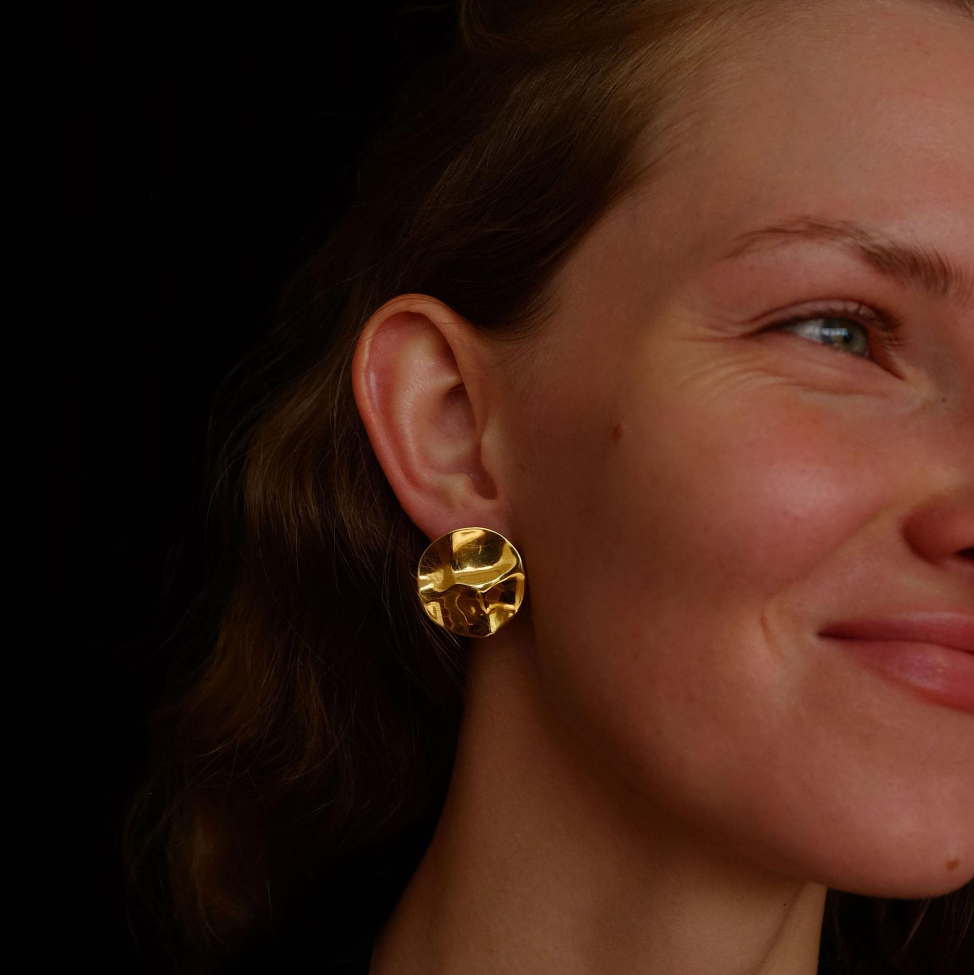 MS. MARBLE серьги Legacy рельефные позолота