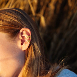 MS. MARBLE Кафф с двойным сечением Karma new age позолота