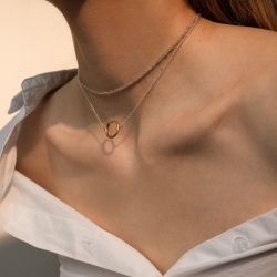 MS. MARBLE подвеска-чокер Meditation позолота