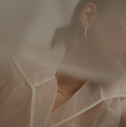 MS. MARBLE серьги Flow серебро