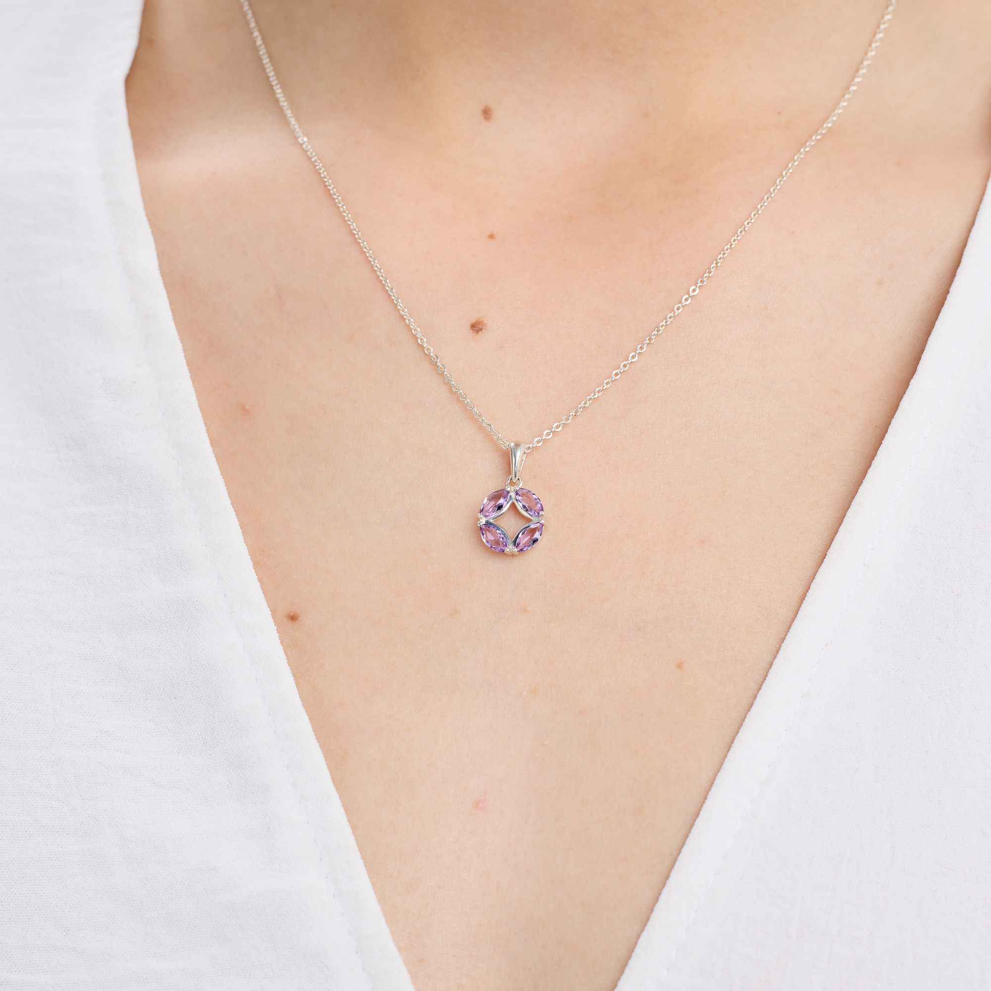 INFANTA Кулон Маркизы Principessa Marchese с аметистами в серебре