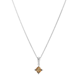 URBAN ISLAND подвеска Smoky Topaz Square Cut | Smoky