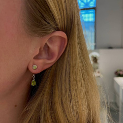 INFANTA Пусеты круглые Principessa Cerchio с хризолитами в серебре