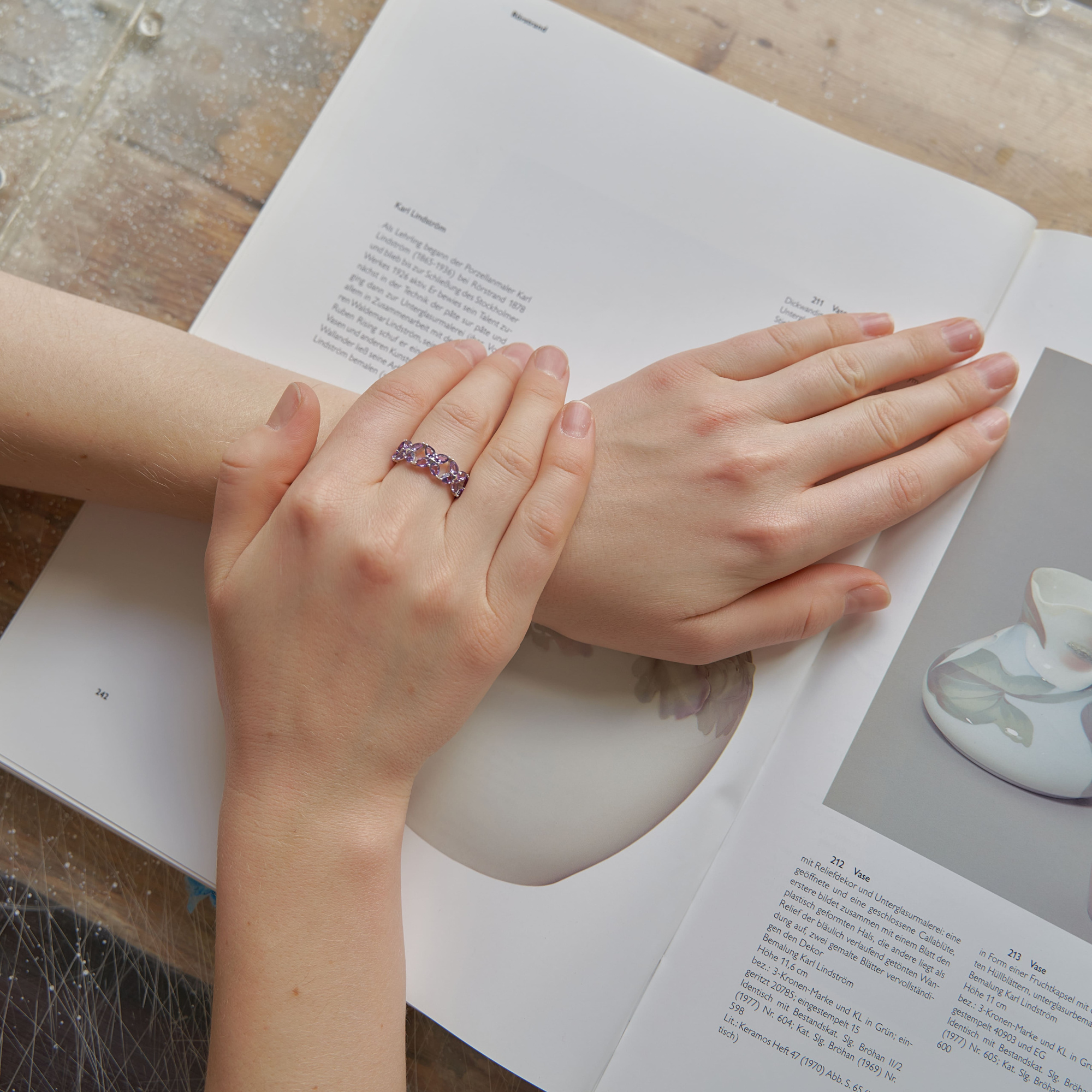 INFANTA Кольцо Principessa Lusso с россыпью аметистов