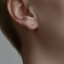 MS. MARBLE серьга-пусет Symbol eye позолота